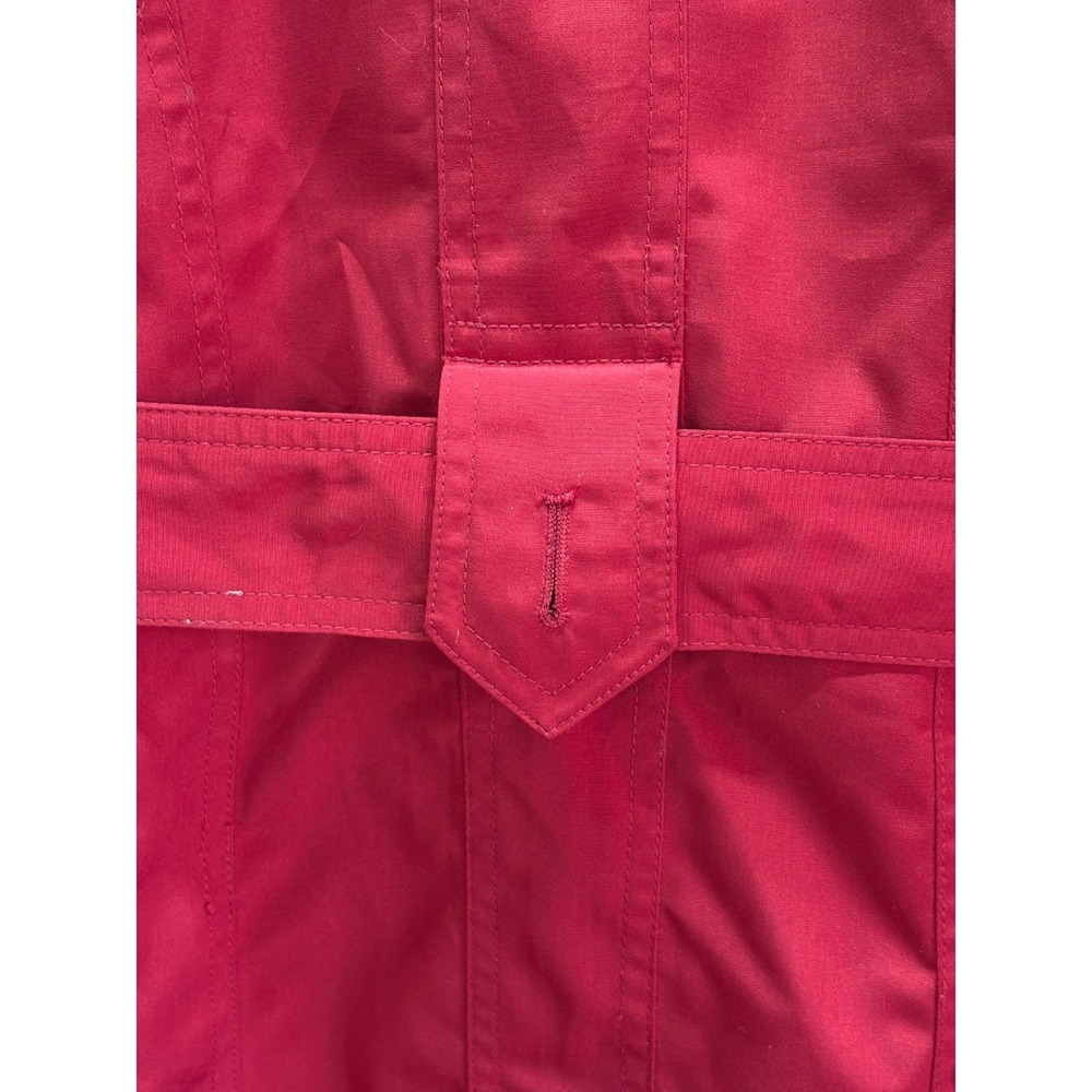 Classy Red Belted Classic City Chic Trench Coat London Fog Womens XS - Picture 8 of 14